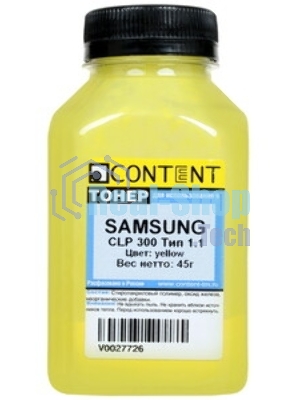 Тонер Samsung CLP 300 (Content) Тип 1.1, C, 45 г, банка