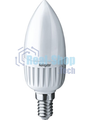 Лампа светодиодная Navigator NLL-P-C37-5-230-4K-E27-FR 5Вт свеча 4000К белый E27 370лм 220-240В