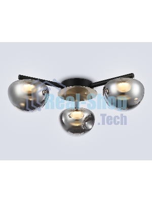Светильник Ambrella light LH12006/3 BK/GD/SM черный/золото/дымчатый 18W 3000K D640*170