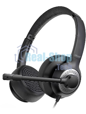 Гарнитура Acer OHW309 чёрный, проводная, USB/mini jack 3.5 мм