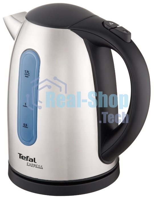 Чайник Tefal KI 170D30  Максимальная мощность: 2400 Вт Объем: 1.7 л Материал корпуса: металл Нагревательный элемент: закрытая спираль Дисплей: нет Терморегулятор: нет Индикация включения: нет Индикатор уровня воды: да Фильтр: да