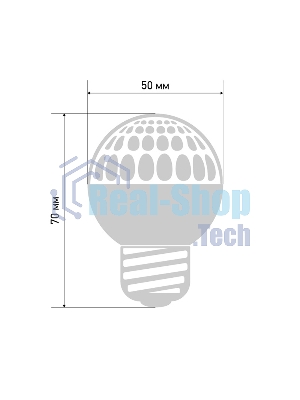 Лампа шар Neon-night e27 9 LED Ø50мм теплый белый