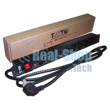 Блок распределения питания Lanmaster TWT-PDU19-16A8P-3.0 гор.размещ. 8xSchuko базовые 16A C14 3м