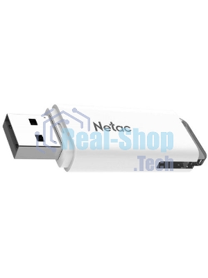 Флешка USB Netac U185 (NT03U185N-064G-20WH), 64Gb, USB 2.0, R/W 25/10, белый/серый