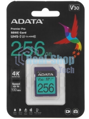 Флеш карта SD ADATA 256Gb ADATA Premier Pro SDXC Class 10 UHS-I U3 V30S 95/60 MB/s