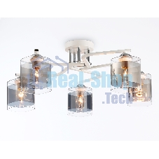 Светильник Ambrella light TR303219/5 WH/CH/SM белый/хром/дымчатый E27*5 max 60W D580*250