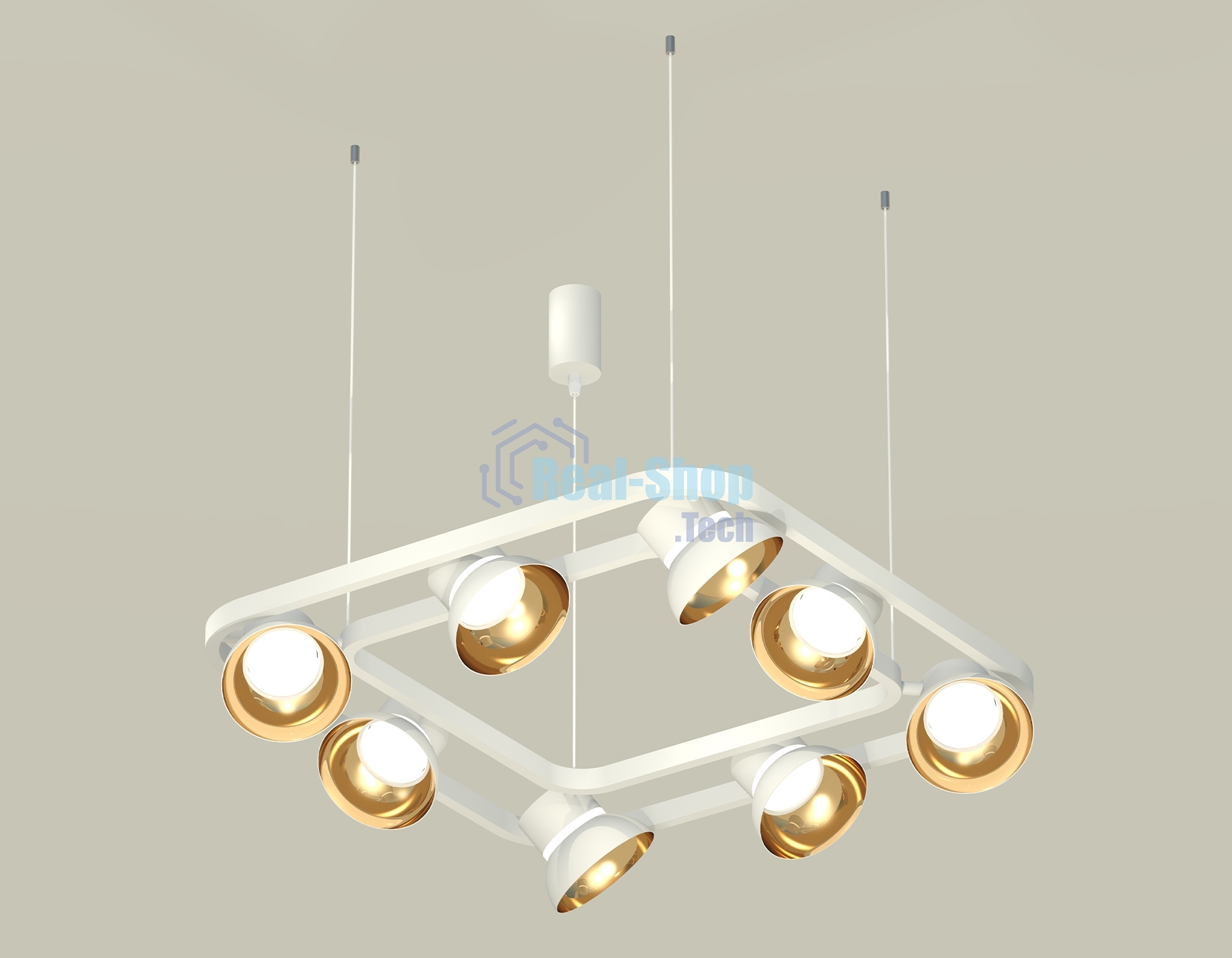Светильник Ambrella light XB9177081/8 SWH/PYG/CL белый песок/золото желтое полированное/прозрачный GX53 (С9177, N8144)