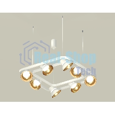 Светильник Ambrella light XB9177081/8 SWH/PYG/CL белый песок/золото желтое полированное/прозрачный GX53 (С9177, N8144)