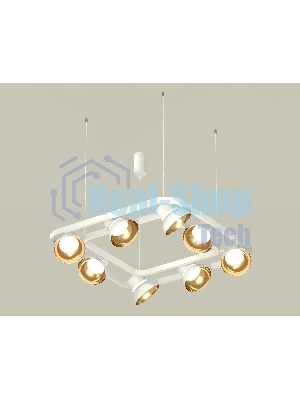 Светильник Ambrella light XB9177081/8 SWH/PYG/CL белый песок/золото желтое полированное/прозрачный GX53 (С9177, N8144)