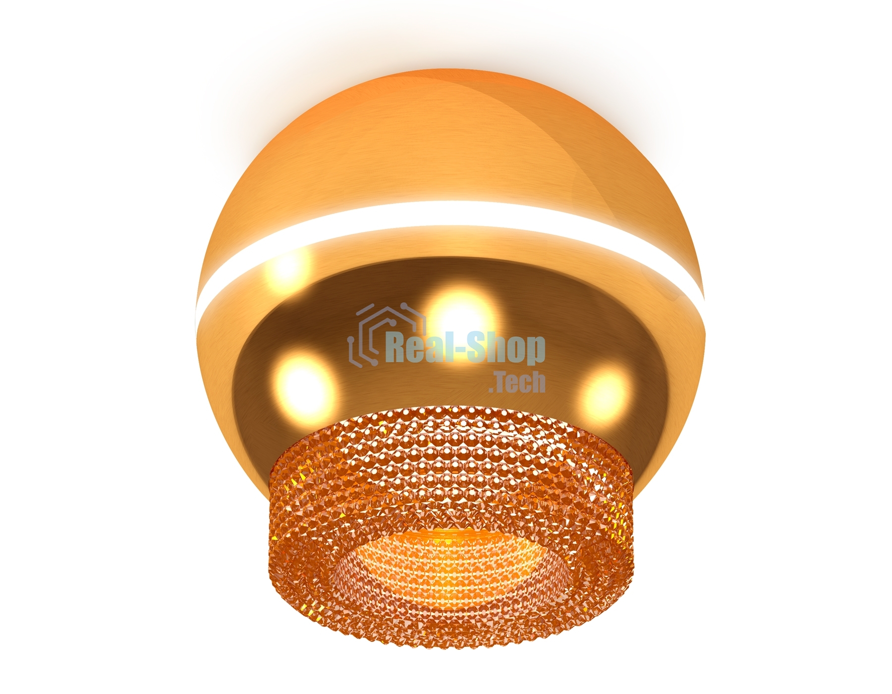 Светильник Ambrella Light XS1105020 PYG/CF золото желтое полированное/кофе MR16 GU5.3 LED 3W 4200K (C1105, N7195)