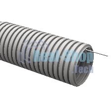Труба гофрированная ПВХ d40 мм с зондом сер. (уп. 15 м) IEK CTG20-40-K41-015I