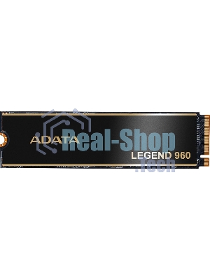 Накопитель SSD ADATA LEGEND 960, 2Tb, PCIe 4.0 x4, M.2 2280, NVMe, R/W 7400/6800, с радиатором