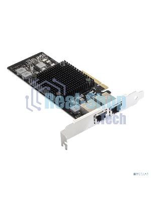 Сетевой адаптер ExeGate EXE-X550-T2 (PCI-E x8 v3.0, порты 2xRJ45 (медные), 10Gb/s (10/5/2.5/1Gb/s, 100Mb/s), Server NIC Intel Chipset X550)
