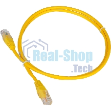Патч-корд LANMASTER TWT UTP cat.5e, с заливными колпачками, 10.0 м, желтый