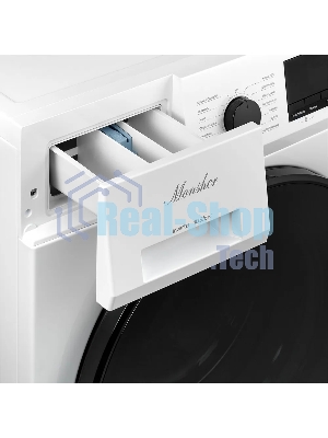 Стиральная машина с функцией сушки Monsher MWDM 665 Blanc белая, загрузка фронтальная 13кг, 1400 об/мин., класс: A
