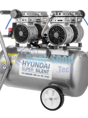 Компрессор поршневой Hyundai HYC 30250LMS безмасляный 300л/мин 50л 2000Вт серебристый/черный