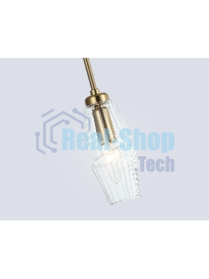 Светильник Ambrella light LH55208 BS/CL латунь/прозрачный E14 max 40W D80*270