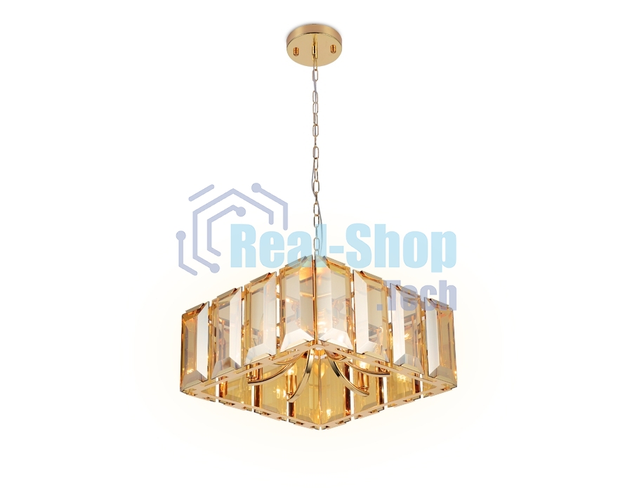 Светильник Ambrella light TR5149 GD/TI золото/янтарь E14/6 max 40W 500*500*1000