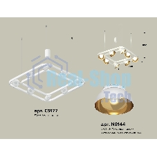 Светильник Ambrella light XB9177081/8 SWH/PYG/CL белый песок/золото желтое полированное/прозрачный GX53 (С9177, N8144)