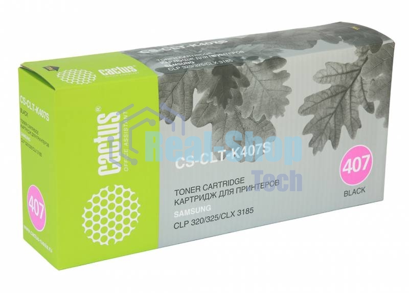 Картридж лазерный Cactus CS-CLT-K407S черный (1500 стр.) для Samsung CLP320/320n/325/CLX3185/3185n/3185fn