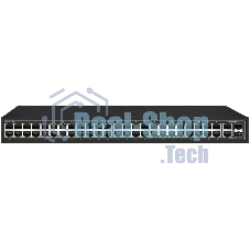 Коммутатор Osnovo SW-64822(700W) 48 портовый PoE коммутатор, 48*10/100 Base-T PoE, 2*GE Combo Uplink, PoE на порт до 30W, суммарная мощность PoE до 700W