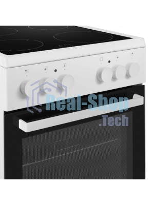 Плита электрическая Maunfeld MEC55CW07 белый, конфорок 4 шт, духовка 60 л, 50 см x 85 см x 60 см
