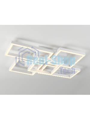Потолочный светодиодный светильник Ambrella light FA1011/4+1 WH белый 90W 3000K-6400K 710*490*95 (ПДУ ИК)