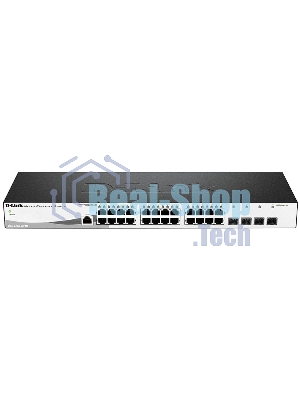 Коммутатор D-Link Gigabit Smart Switch with 24 10/100/1000Base-T ports and 4 Gigabit MiniGbIC (SFP) ports