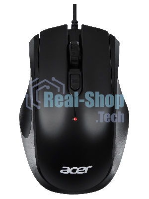 Мышь проводная Acer OMW020 черный, 1600 dpi, USB, кнопки - 4