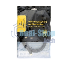 Кабель miniDP<->DP Cablexpert CCP-mDP2-6, 20M/20M, v.1.2, 4K, 1.8м, черный, позол.разъемы, пакет