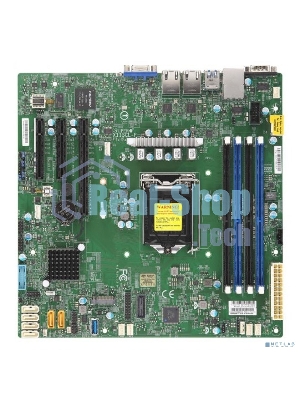 Материнская плата Supermicro MBD-X11SCL-F-B, LGA 1151, Intel C242, 4xDDR4, 6xSATA, 1xM.2, 1xPCI-E 3.0 x16, 1xPCI-E 3.0 x8, 2xPCI-E 3.0 x4, 1xVGA, 2x 1Gb LAN, 2xUSB 2.0, 5xUSB 3.1 Gen 1, 2xCOM, 1x TPM, Micro-ATX, OEM