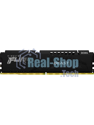Оперативная память Kingston Fury Beast, DDR5, 16Gb (1x16Gb), 6000MHz, CL30, DIMM, с радиатором, черный