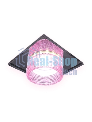 Светильник Ambrella light TN356 CH/PI хром/розовый GU5.3+3W (LED COLD) 95*95*45