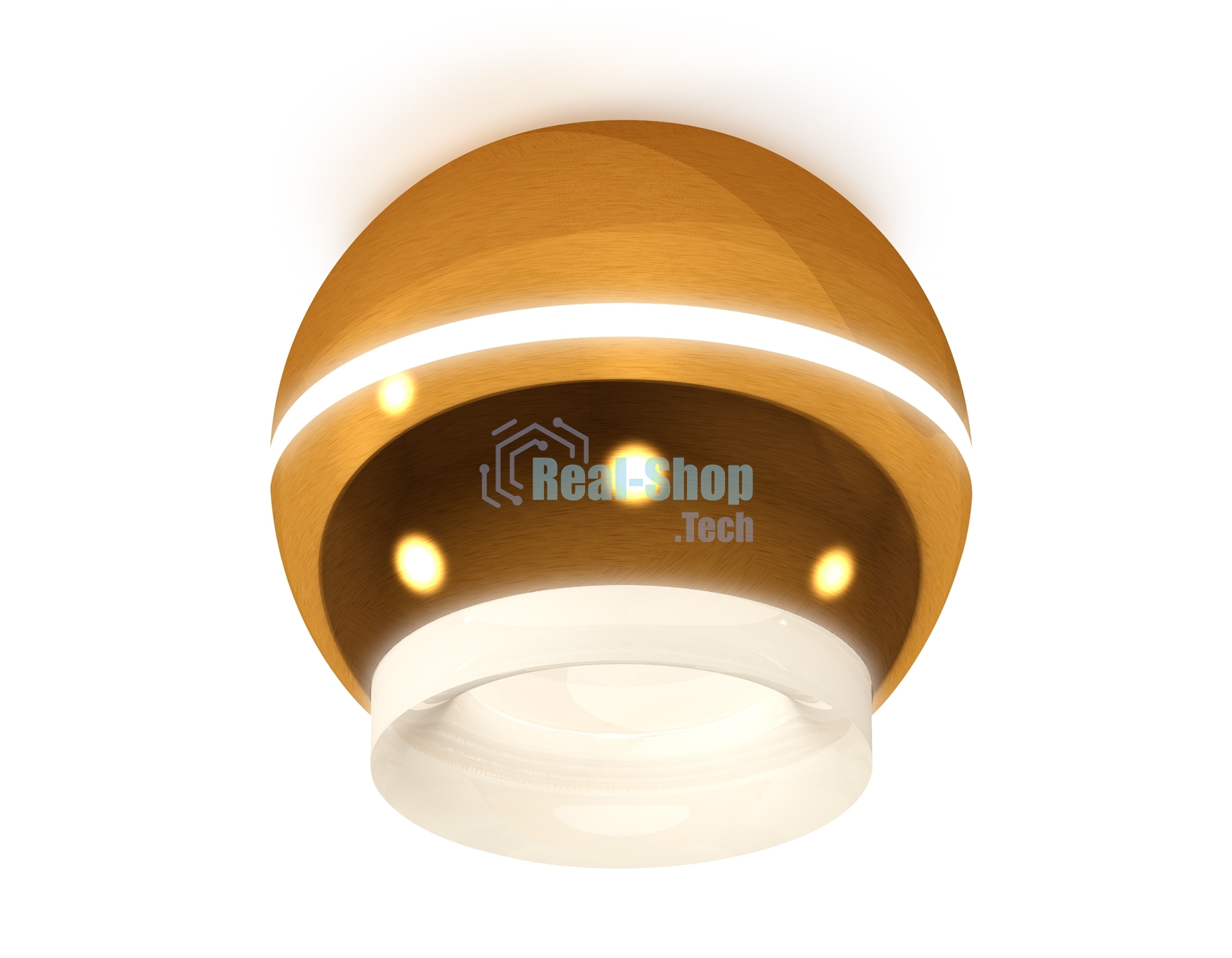 Светильник Ambrella Light XS1105030 PYG/FR золото желтое полированное/белый матовый MR16 GU5.3 LED 3W 4200K (C1105, N7165)