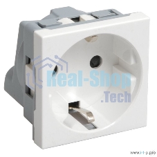 Розетка IEK (CKK-40D-RSZB2-K01-K) РКС-20-30-П-К Розетка с з/к 2к (на 2 модуля) ПРАЙМЕР белая