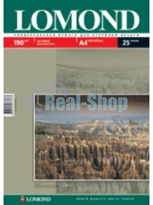 Фотобумага Lomond 0102036 A4/190г/м2/25л./белый матовое для струйной печати