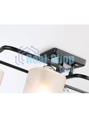 Светильник Ambrella light TR303222/4 BK/CH/FR черный/хром/белый матовый E27*4 max 60W 530*290*220