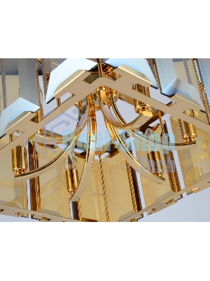 Светильник Ambrella light TR5149 GD/TI золото/янтарь E14/6 max 40W 500*500*1000