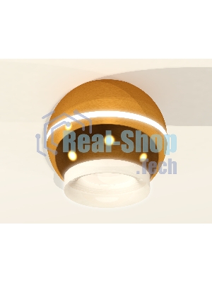 Светильник Ambrella Light XS1105030 PYG/FR золото желтое полированное/белый матовый MR16 GU5.3 LED 3W 4200K (C1105, N7165)