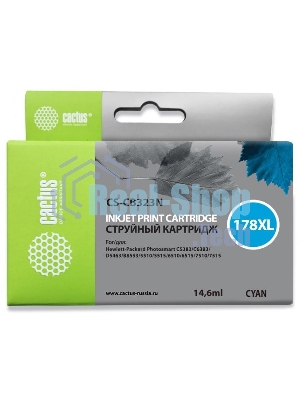 Картридж струйный Cactus CS-CB323N №178XL голубой (14.6 мл.) для HP PS B8553/C5383/C6383/D5463/5510