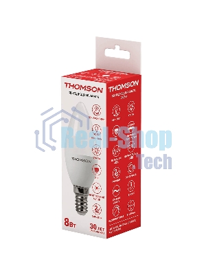 Лампа светодиодная Hiper THOMSON LED CANDLE 8W 670Lm E14 4000K TH-B2016