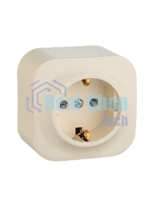 Розетка Legrand 782241 с заземлением без шторок (Слоновая кость)