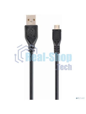 Кабель Filum USB 2.0 Pro, 1.8 м., черный, 2A, разъемы: USB A male- USB micro B male, пакет. (FL-CPro-U2-AM-microBM-1.8M)