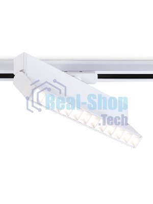 Трековый однофазный светодиодный светильник Ambrella light GL6816 WH белый LED 12W 4200K 24° 230*22*87