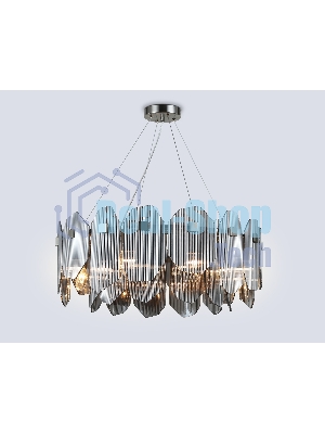 Светильник Ambrella light LH31203/8 SN/SM сатин никель/дымчатый E14*8 max 40W D650*270