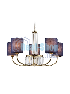 Люстра Ambrella light LH71271/5 BS/DB латунь/темно синий E14/5 max 40W D650*840