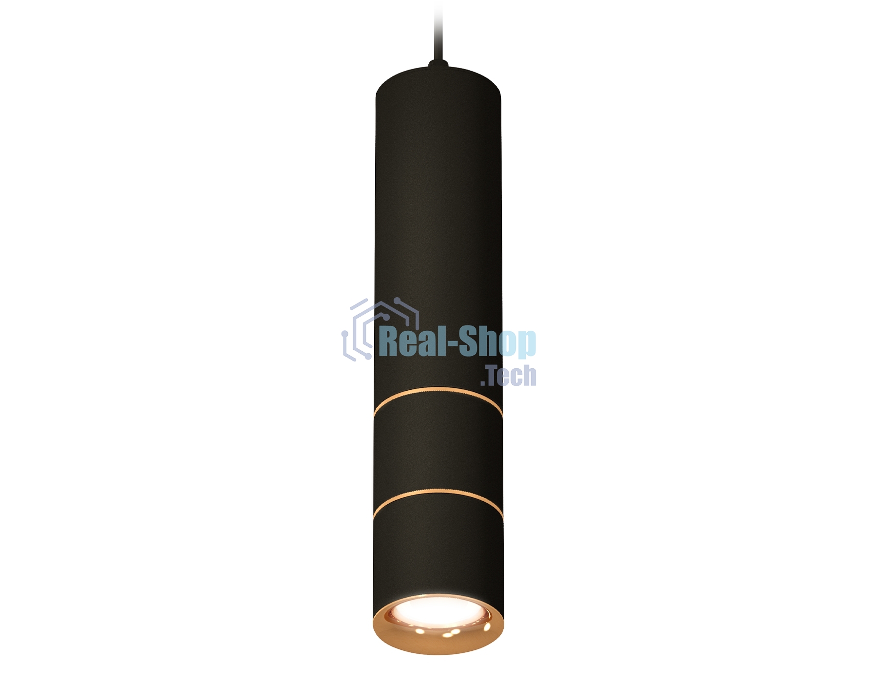 Светильник Ambrella Light XP7402080 SBK/PYG черный песок/золото желтое полированное MR16 GU5.3