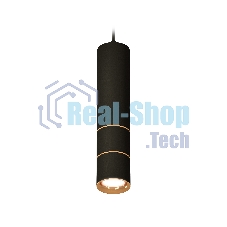Светильник Ambrella Light XP7402080 SBK/PYG черный песок/золото желтое полированное MR16 GU5.3