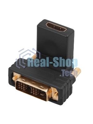 Переходник штекер Rexant DVI-D - гнездо HDMI, поворотный