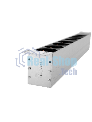 Блок розеток Rem-32 с инд., 8 Schuko, 32A, алюм., 19